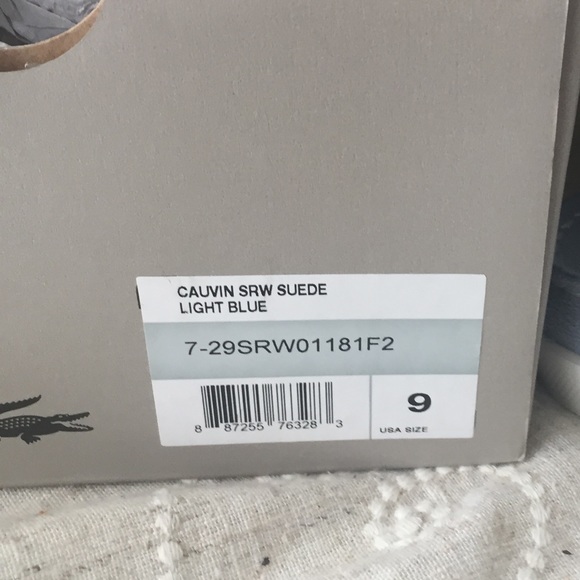 LACOSTE Blue Suede Loafer Driving Boat Shoe - Picture 8 of 8